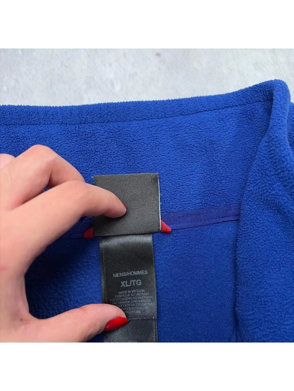 Y2K Navy The North Face Fleece Quarter Zip Sweater